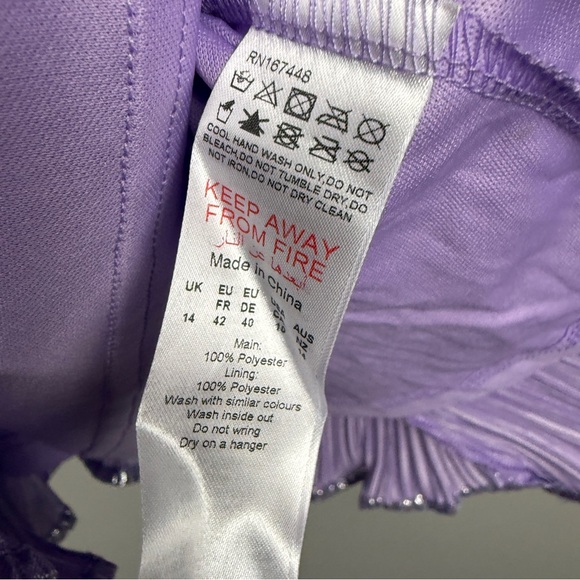 Nasty Gal Metallic Pleated Balloon Sleeve Mini Dress - Picture 7 of 7